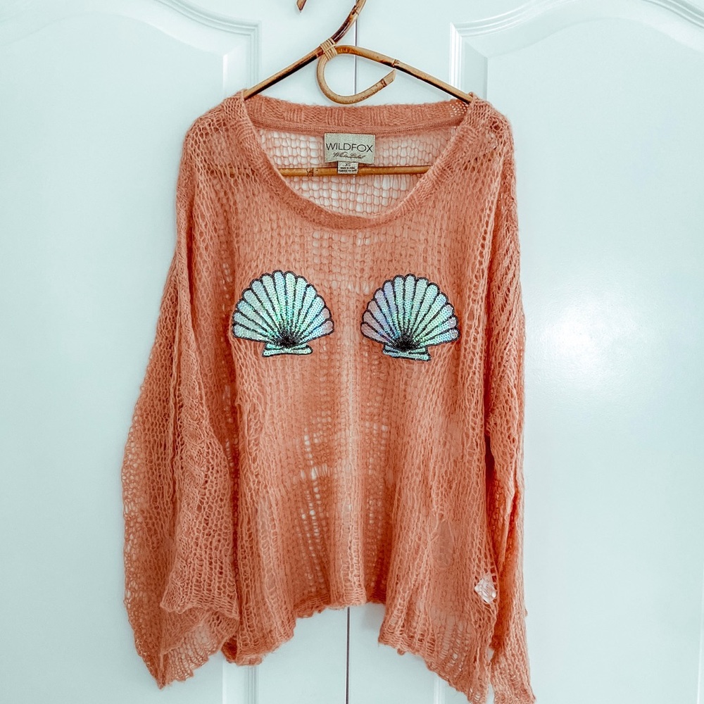 Wildfox Couture Shell Bra Lost Sweater